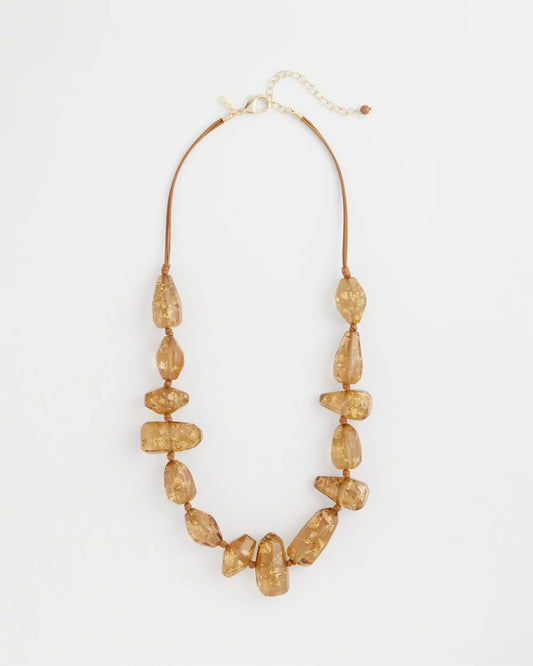 Chico's Smart Buy | Gold Foil Long Single Strand Necklace