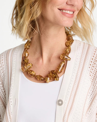 Chico's Smart Buy | Gold Foil Long Single Strand Necklace