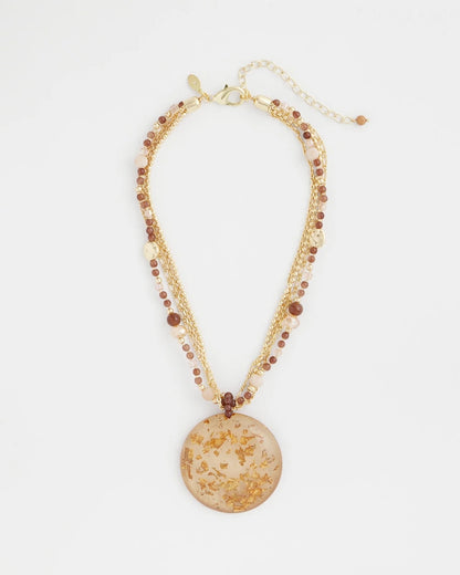 Chico's Classic | Gold Foil Pendant Necklace