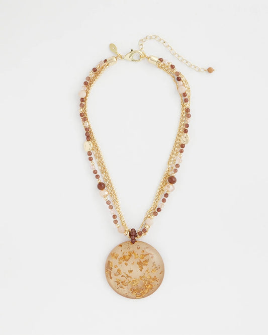Chico's Classic | Gold Foil Pendant Necklace
