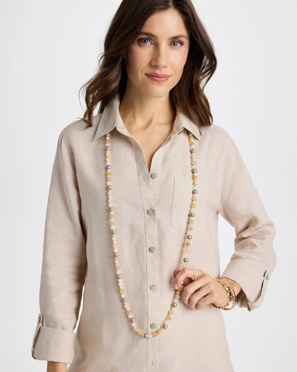 Chico's Classic | Neutral Long Layering Necklace