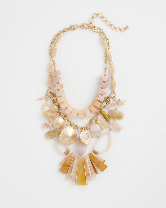 Chico's Value | Chico's Originals Neutral Stone Bib Necklace