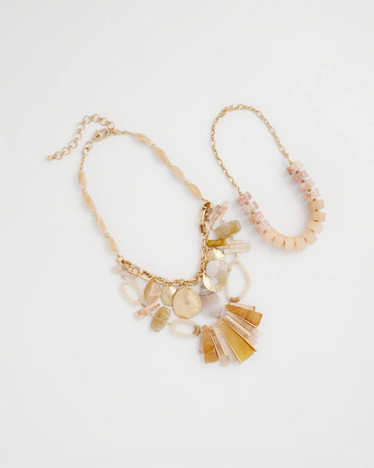 Chico's Value | Chico's Originals Neutral Stone Bib Necklace