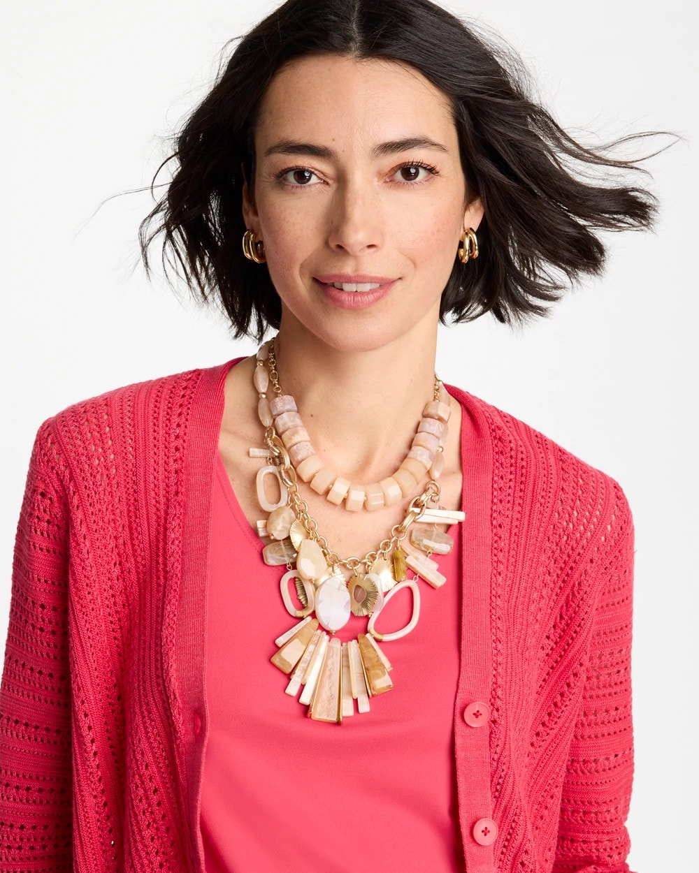 Chico's Value | Chico's Originals Neutral Stone Bib Necklace