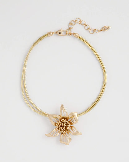 Chico's Featured | Gold Flower Pendant Necklace