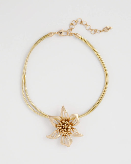 Chico's Featured | Gold Flower Pendant Necklace