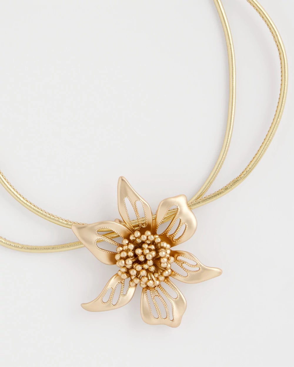 Chico's Featured | Gold Flower Pendant Necklace