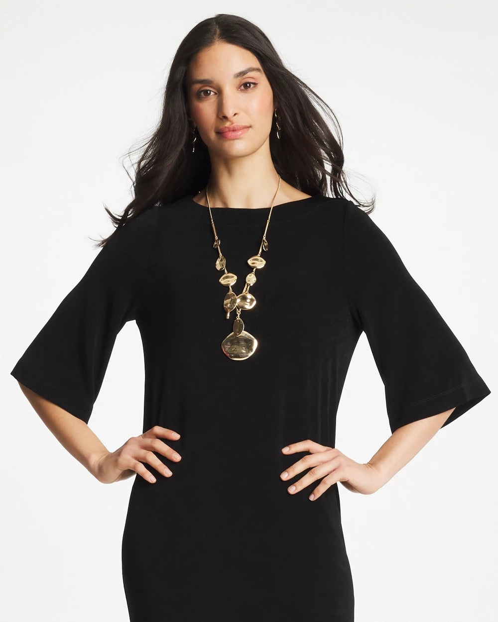 Chico's Premium | Gold Long Single Strand Necklace