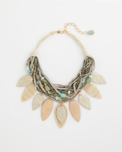 Chico's Deals | Multistrand Wood Petal Necklace
