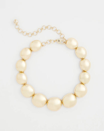Chico's Discount | Gold Pebble Collar Necklace