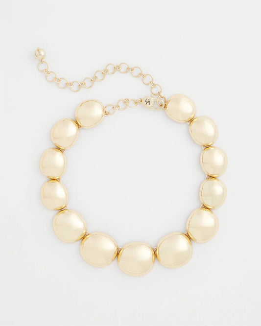 Chico's Discount | Gold Pebble Collar Necklace