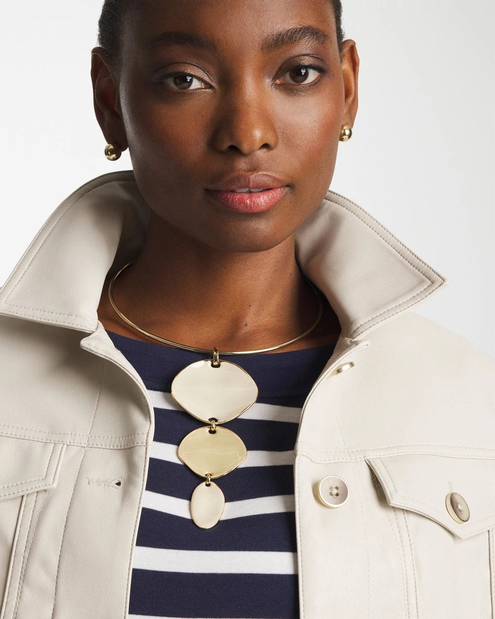 Chico's Popular | Linear Reversible Pendant Necklace