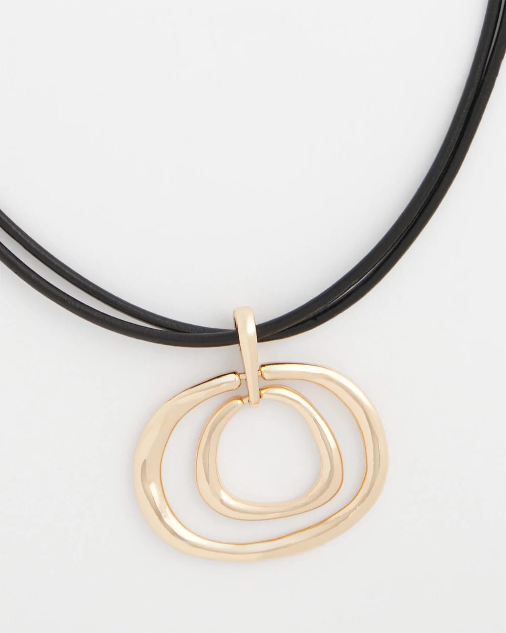 Chico's Popular | Gold Tone Rings Pendant Necklace