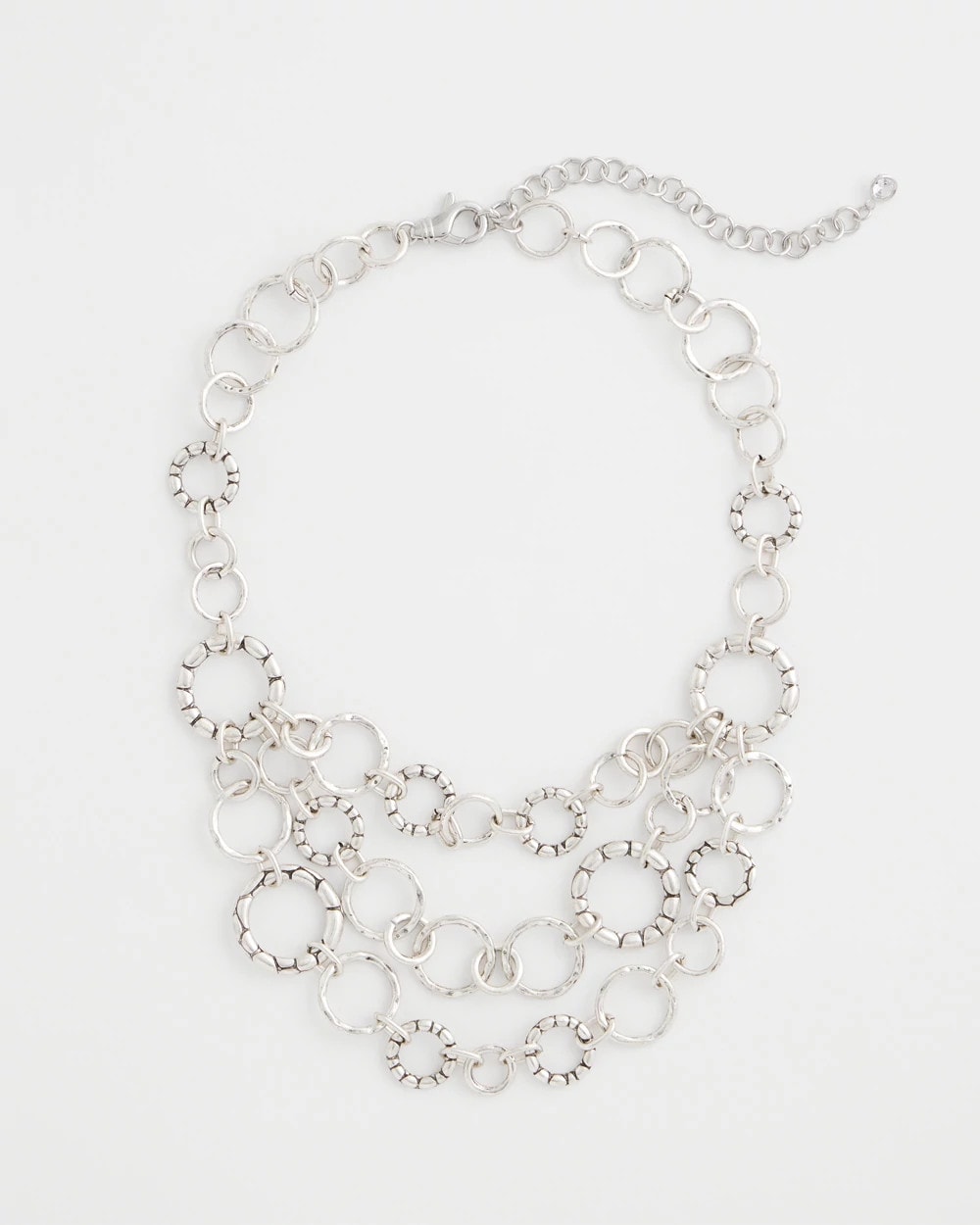 Chico's Everyday | Silver Multistrand Bib Necklace