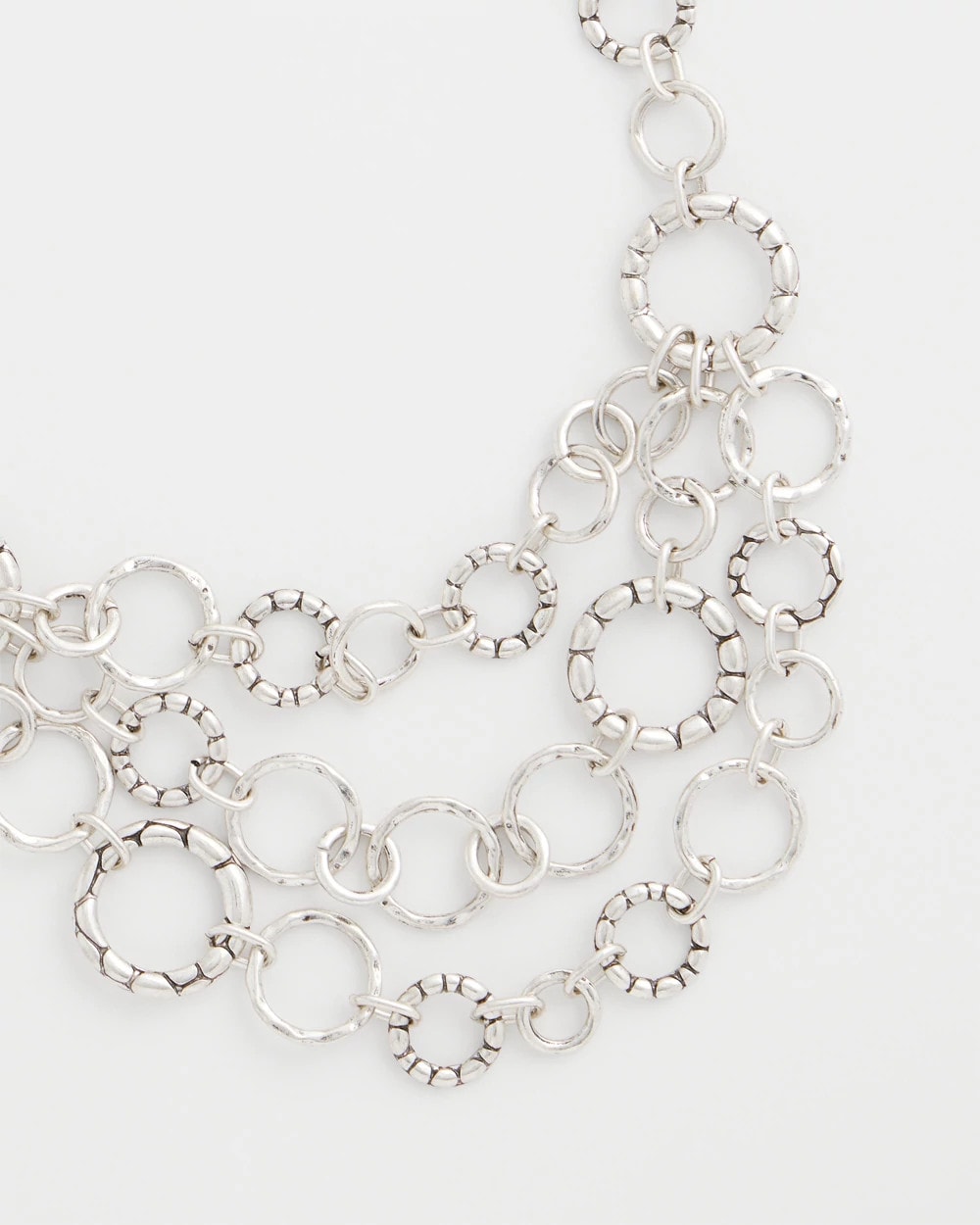 Chico's Everyday | Silver Multistrand Bib Necklace