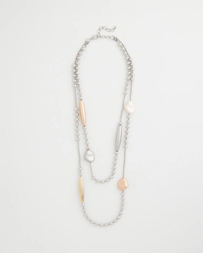 Chico's Everyday | Copper and Silver Double Strand Necklace