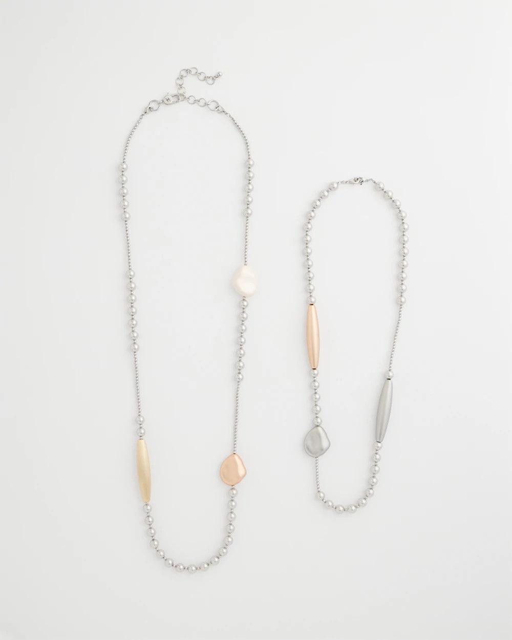 Chico's Everyday | Copper and Silver Double Strand Necklace