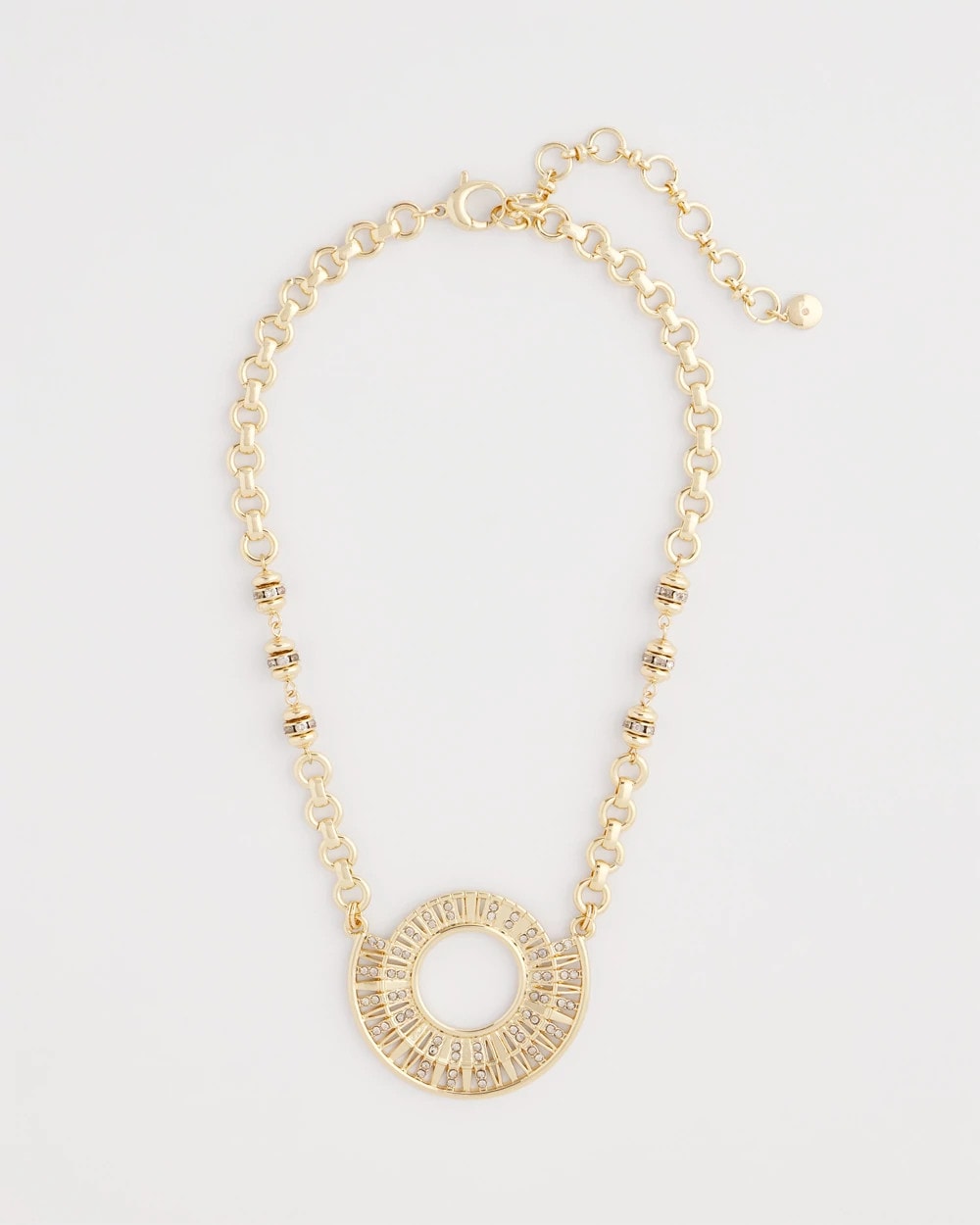 Chico's Trending | Sparkling Goldtone Circle Pendant Necklace