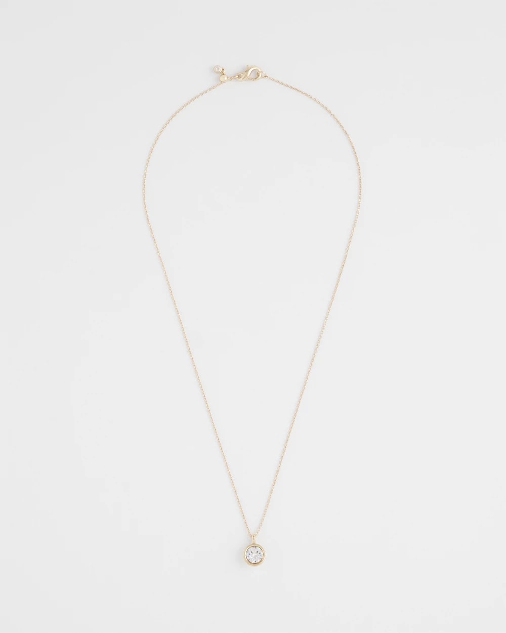 Chico's Deals | Bezel Set Pendant Goldtone Necklace