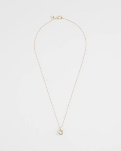 Chico's Deals | Bezel Set Pendant Goldtone Necklace