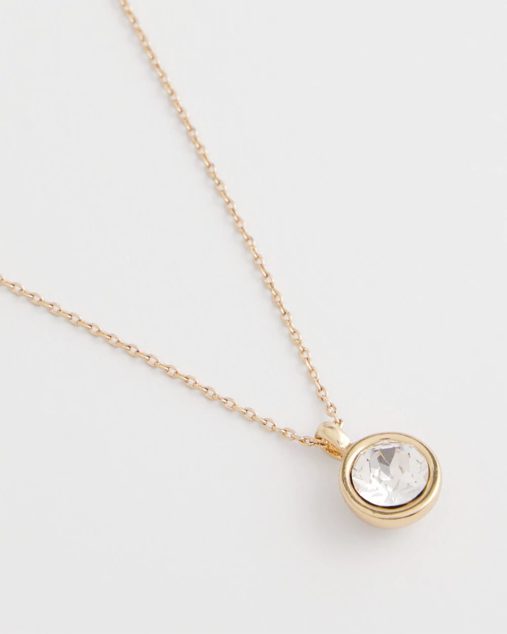 Chico's Deals | Bezel Set Pendant Goldtone Necklace