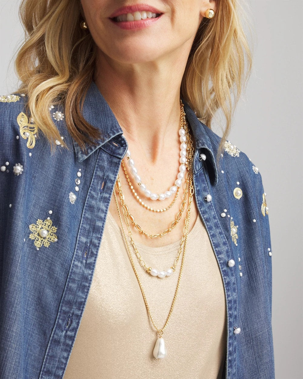 Chico's Deals | Convertible Pearl Multistrand Necklace