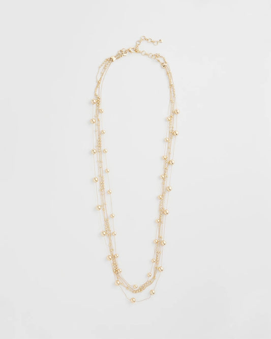 Chico's Best Seller | Multistrand Beaded Goldtone Necklace