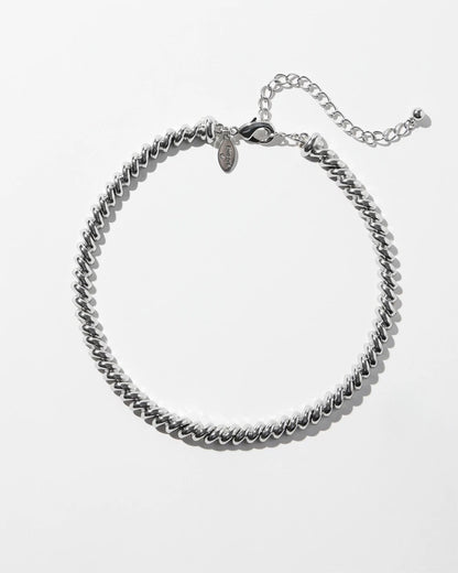 Chico's New | Silver Tone Twist Collar Necklace