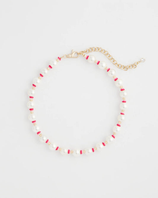 Chico's Classic | Short Pearl Pink Necklace