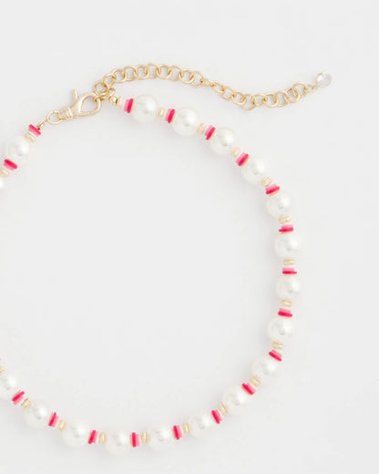 Chico's Classic | Short Pearl Pink Necklace