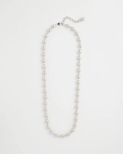 Chico's Classic | Silver Bead Long Single Strand Necklace