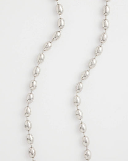 Chico's Classic | Silver Bead Long Single Strand Necklace