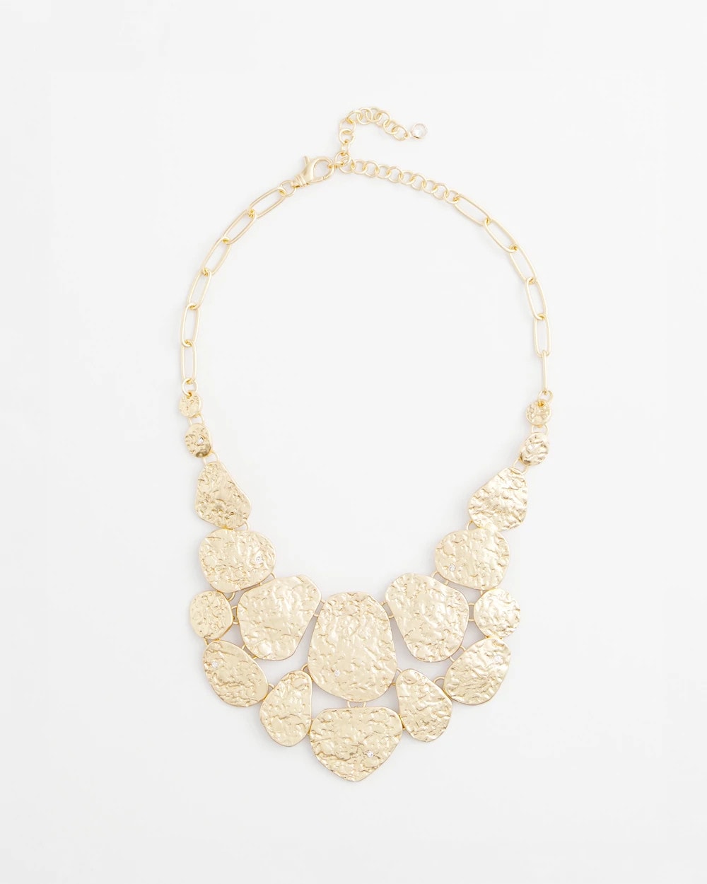 Chico's Popular | Molten Goldtone Bib Necklace