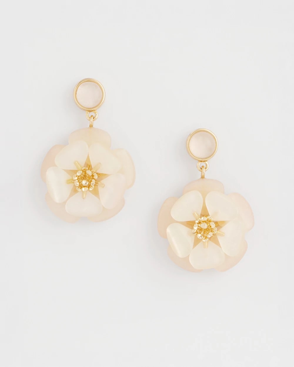 Chico's Special Offer | Neutral Flower Drop Earrings