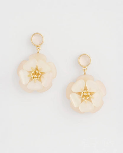 Chico's Special Offer | Neutral Flower Drop Earrings