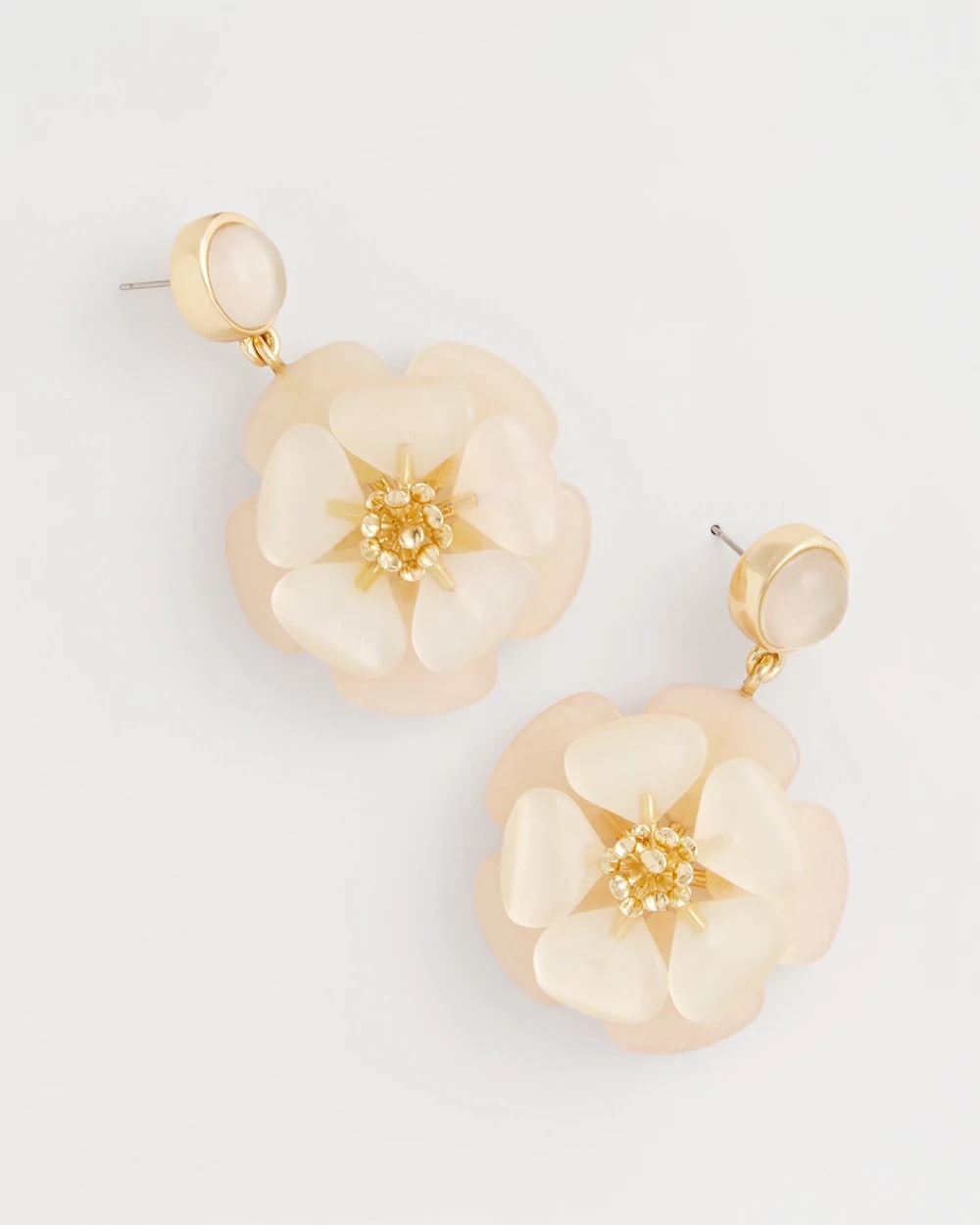 Chico's Special Offer | Neutral Flower Drop Earrings