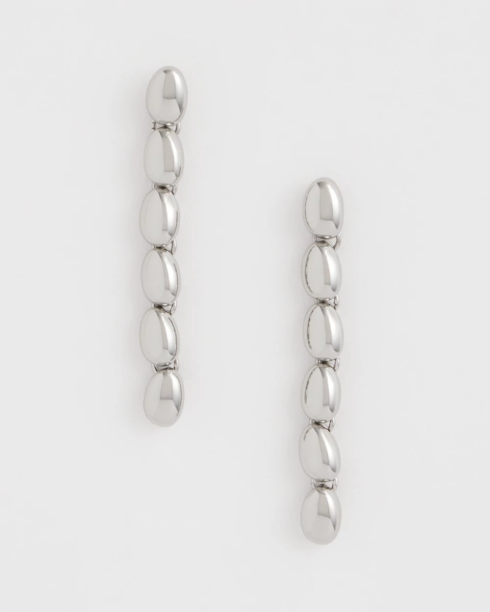 Chico's Quality | Silver Linear Bead Earrings