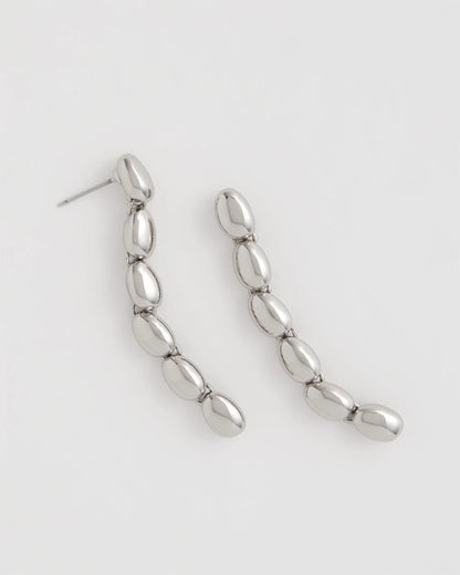 Chico's Quality | Silver Linear Bead Earrings