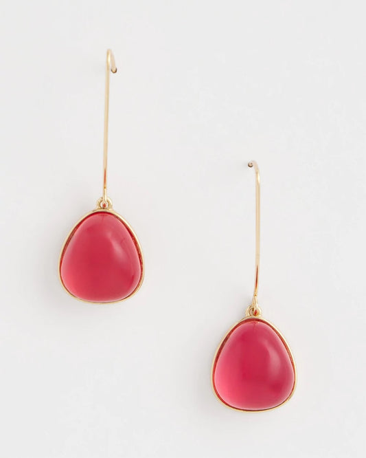Chico's Great Value | Pink Teardrop Threader Earrings