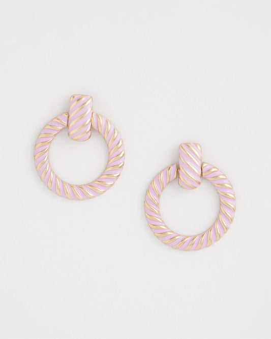 Chico's Best Price | Pink Twist Drop Hoop Earrings