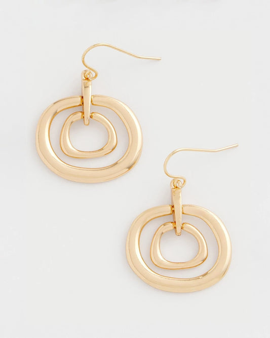 Chico's Smart Buy | Gold Tone Drop Pendant Earrings