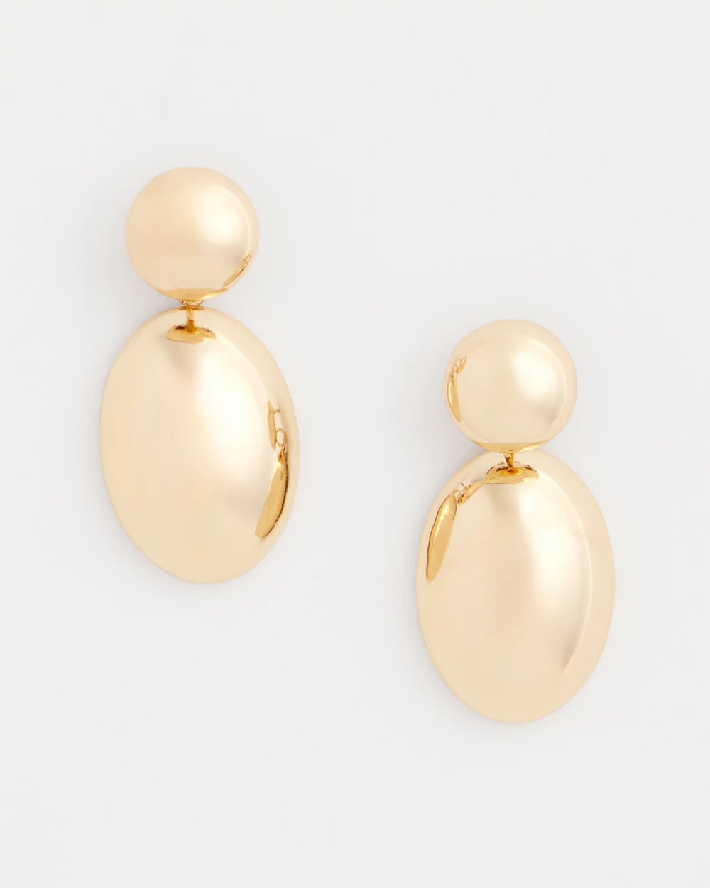 Chico's Popular | Gold Oval Drop Earrings