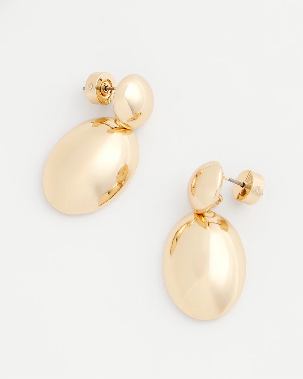 Chico's Popular | Gold Oval Drop Earrings