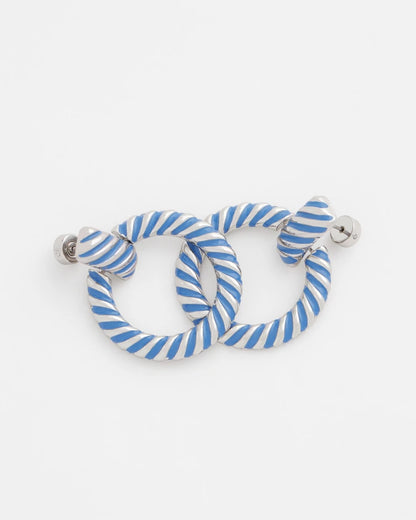 Chico's Deals | Blue Twist Drop Hoop Earrings