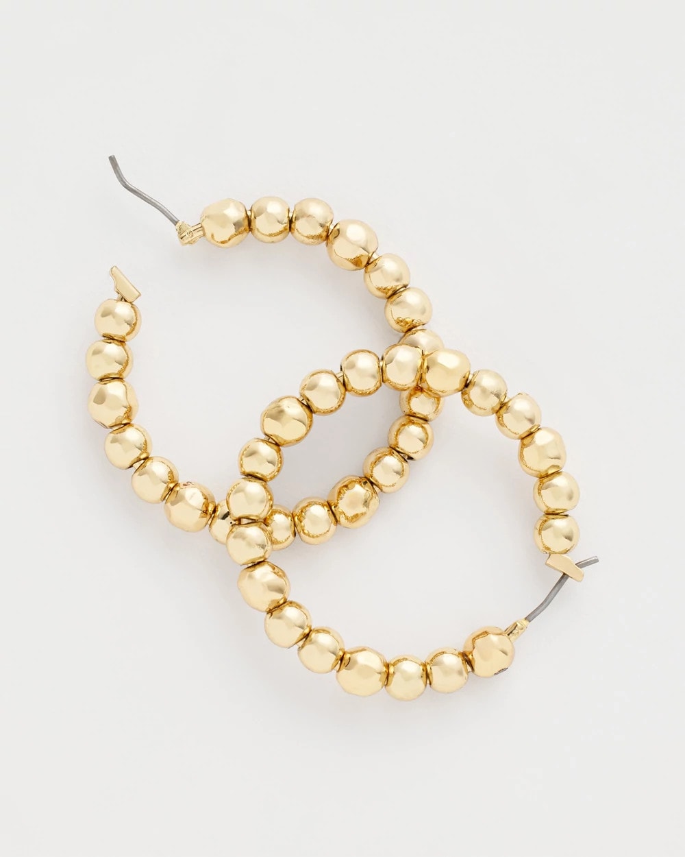 Chico's Smart Buy | No Droop® Golden Beaded Hoop Earrings