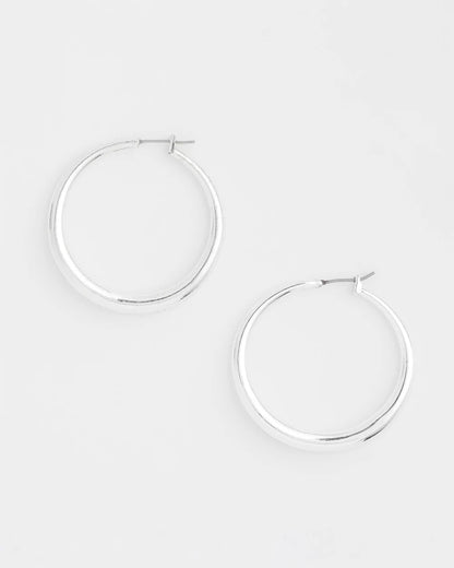 Chico's Essential | Cassie Silver-Tone Hoop Earrings