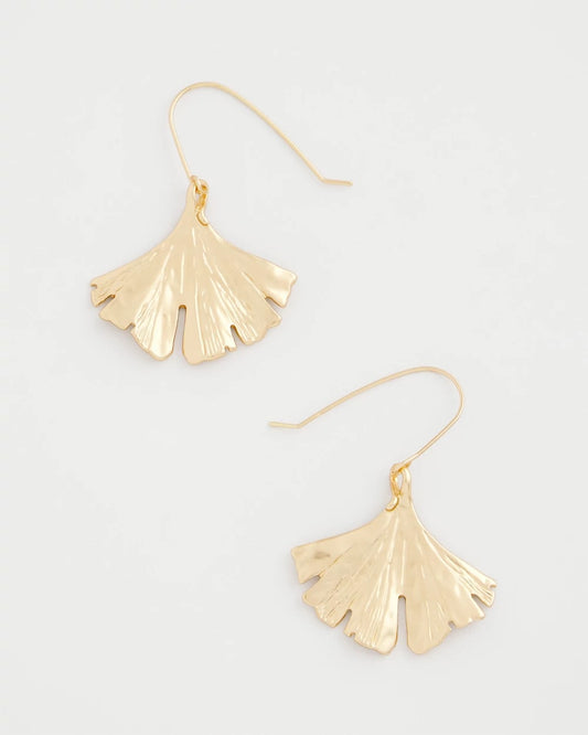 Chico's Everyday | Ginkgo Leaf Fishwire Earrings