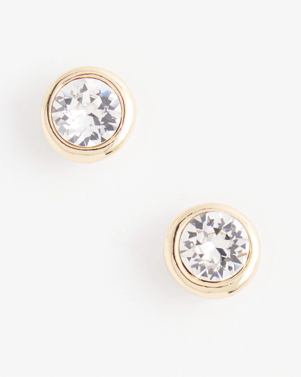 Chico's Everyday | Gold Tone Crystal Stud Earrings