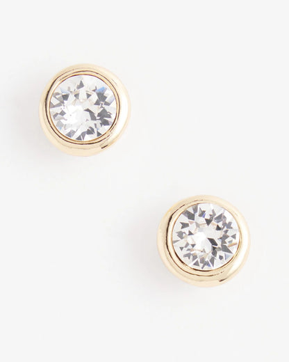 Chico's Everyday | Gold Tone Crystal Stud Earrings