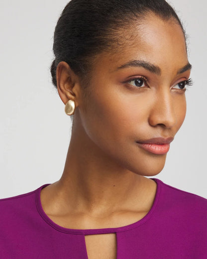 Chico's Everyday | No Droop™ Gold Stud Clip-On Earrings
